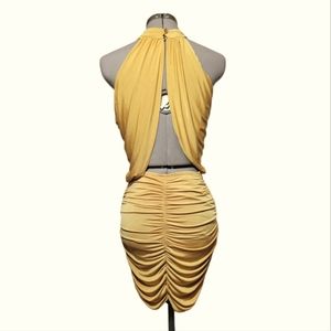 Hot Miami Styles Golden Dress